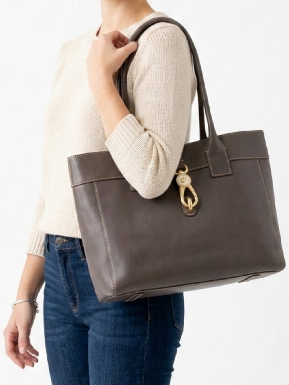 Dooney & Bourke Alto Large Amelia Shoulder Bag Brown